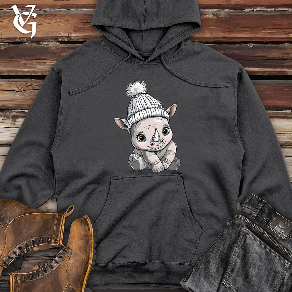 Viking Goods Winter Rhino Cuddles Midweight Hooded Sweatshirt Charcoal / L