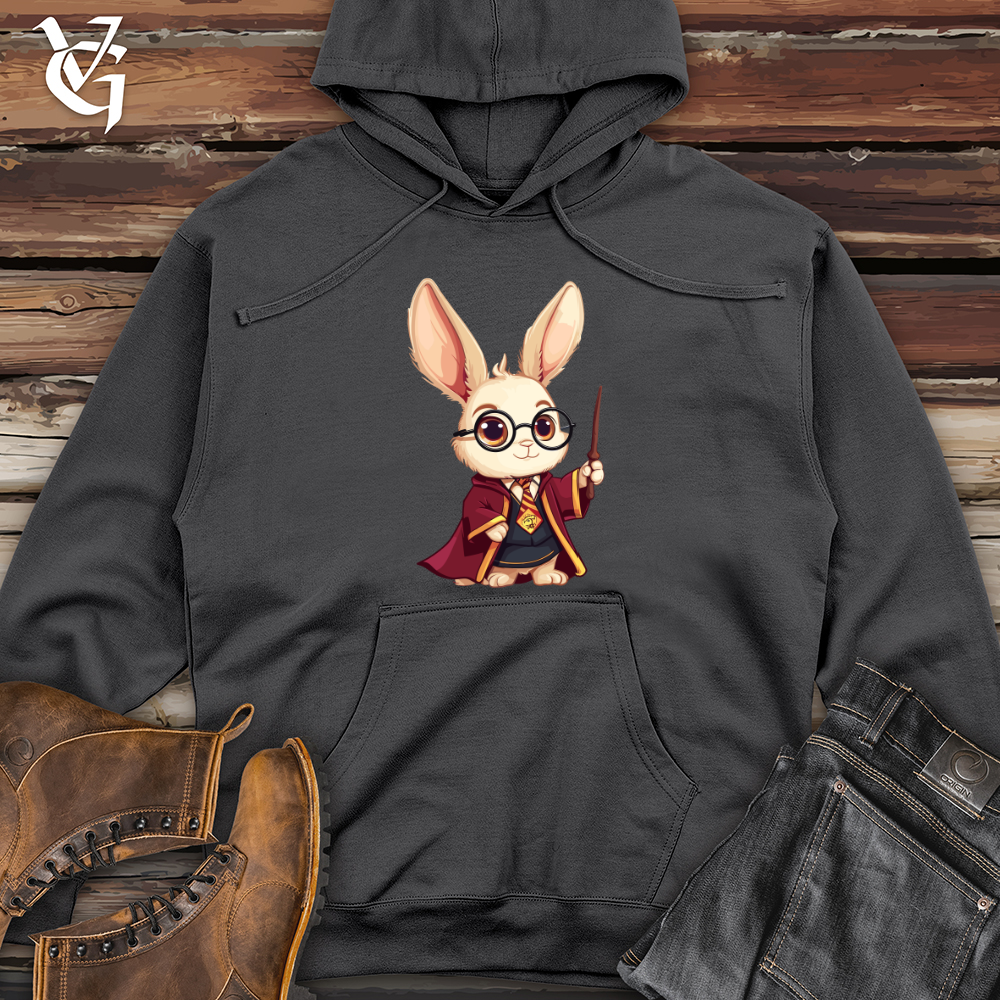 Viking Goods Wizard Bunny Charm Midweight Hooded Sweatshirt Charcoal / L