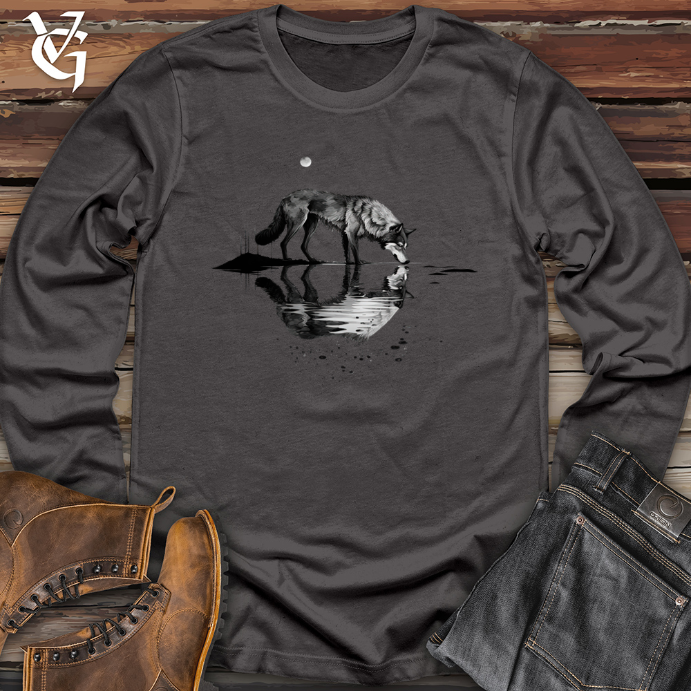Viking Goods Wolf Reflection Softstyle Long Sleeve Charcoal / L