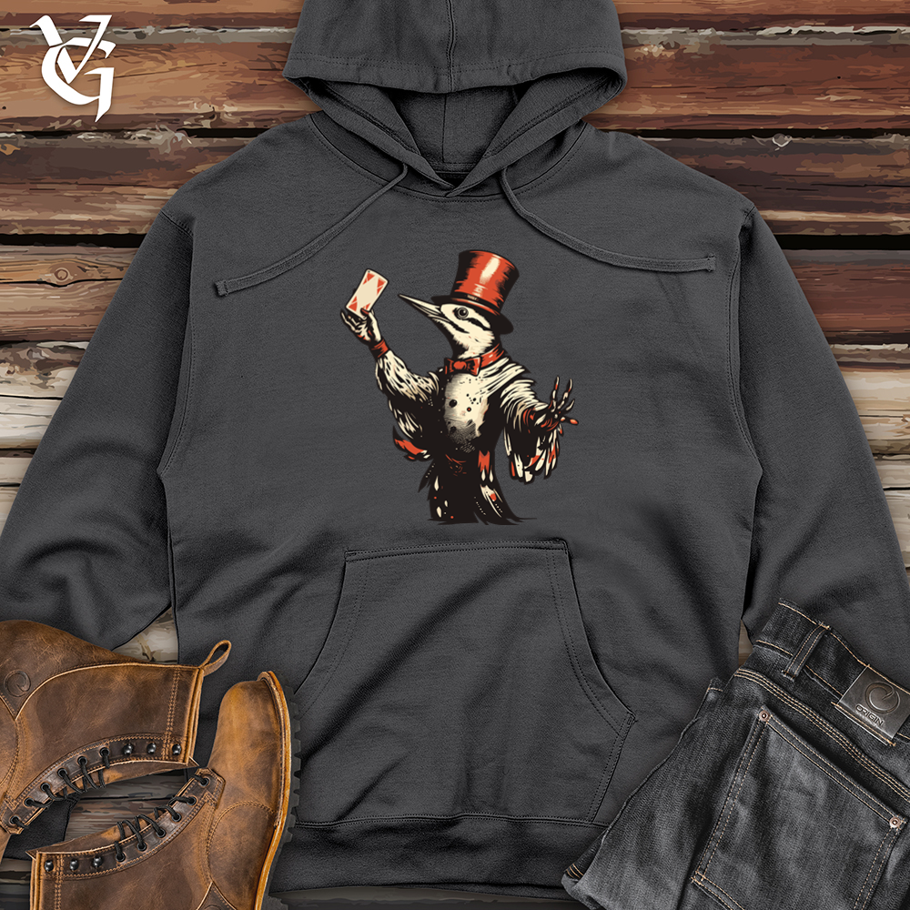 Viking Goods Woodpecker Magic Show Midweight Hooded Sweatshirt Charcoal / L