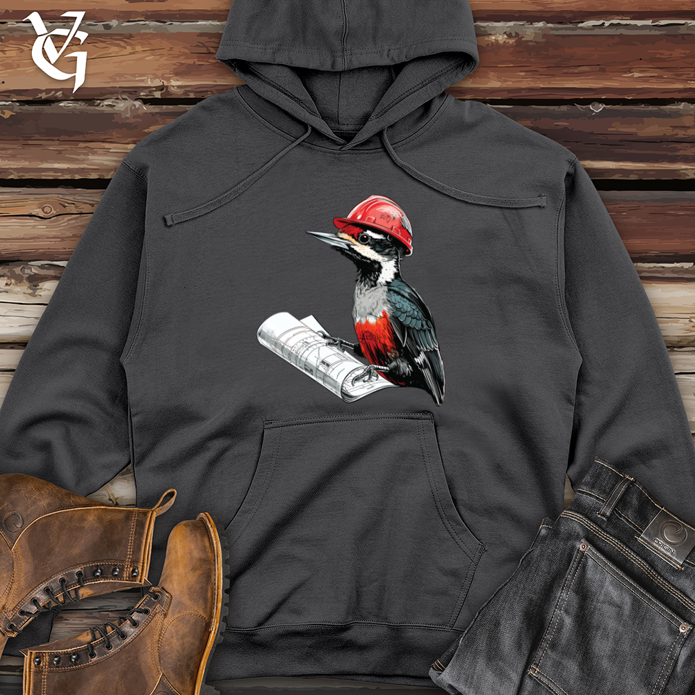 Viking Goods Woodpecker Project Planner Midweight Hooded Sweatshirt Charcoal / L