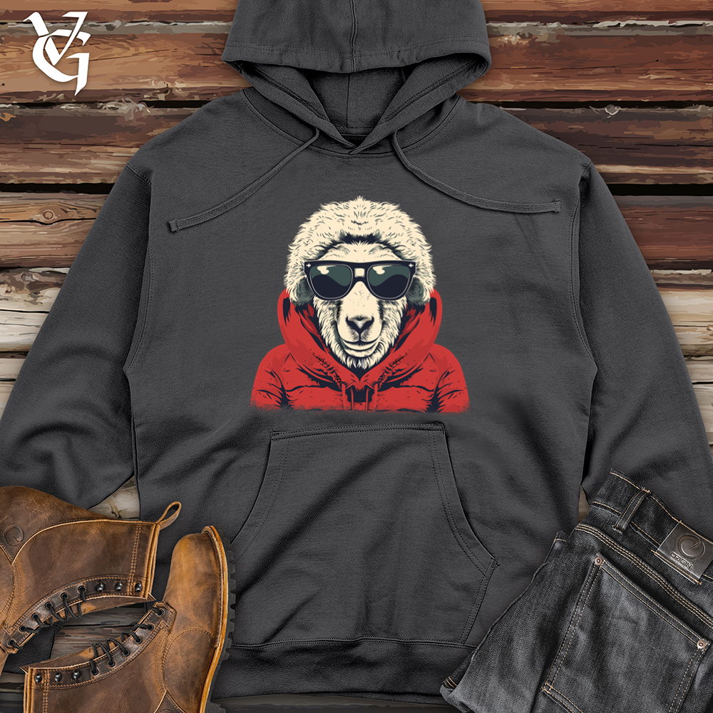 Viking Goods Wooly Sheep Beanie Midweight Hooded Sweatshirt Charcoal / L