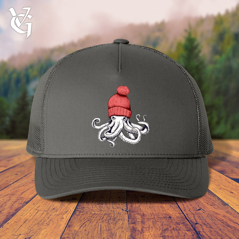 Viking Goods Octopus Chillin Trucker Cap Charcoal