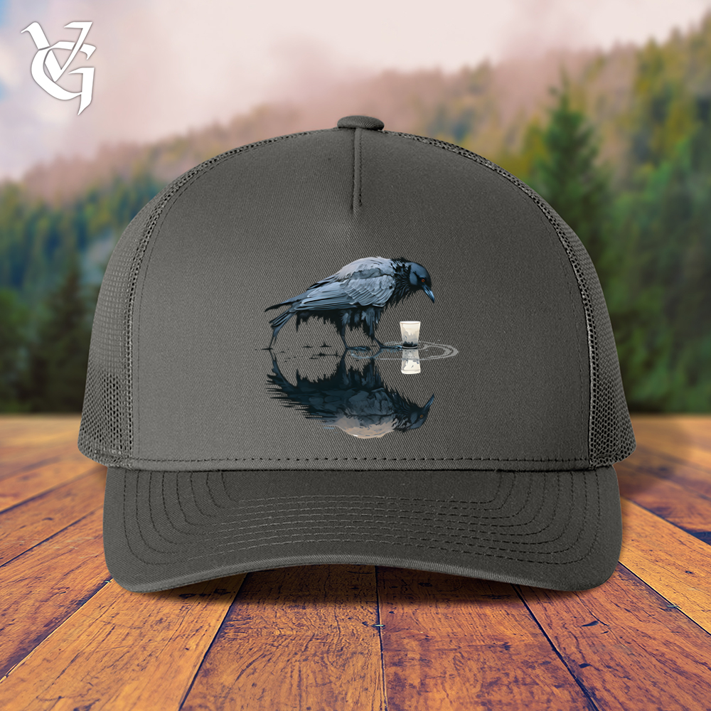 Viking Goods Raven Reflection Trucker Cap Charcoal