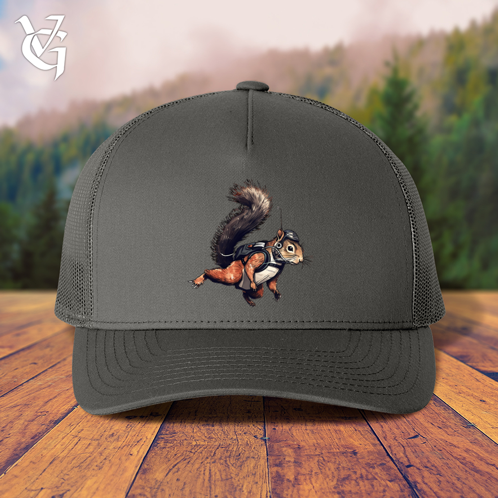 Viking Goods Skydiving Squirrel Trucker Cap Charcoal