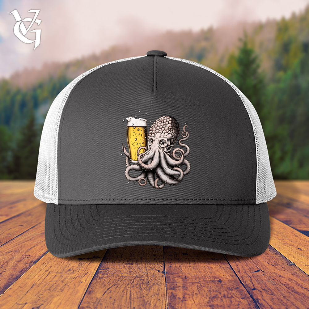 Viking Goods Hoptopus Trucker Cap Charcoal/ White