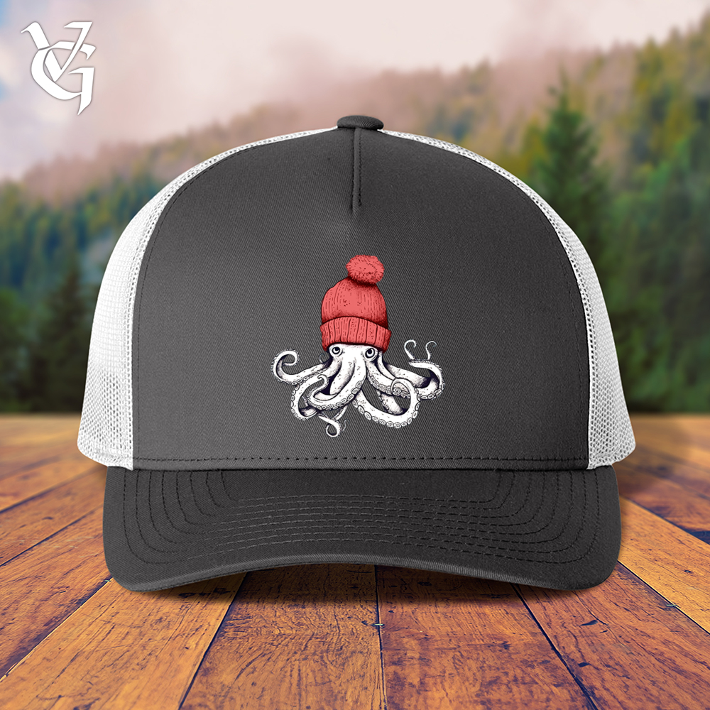 Viking Goods Octopus Chillin Heavy Trucker Cap Charcoal/ White