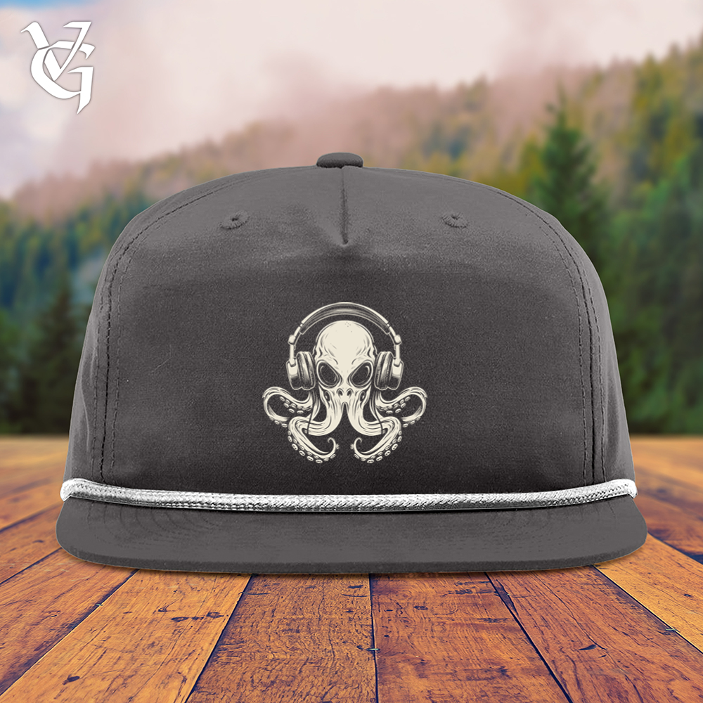 Viking Goods Octopus Jammin Snapback Cap Charcoal/ White