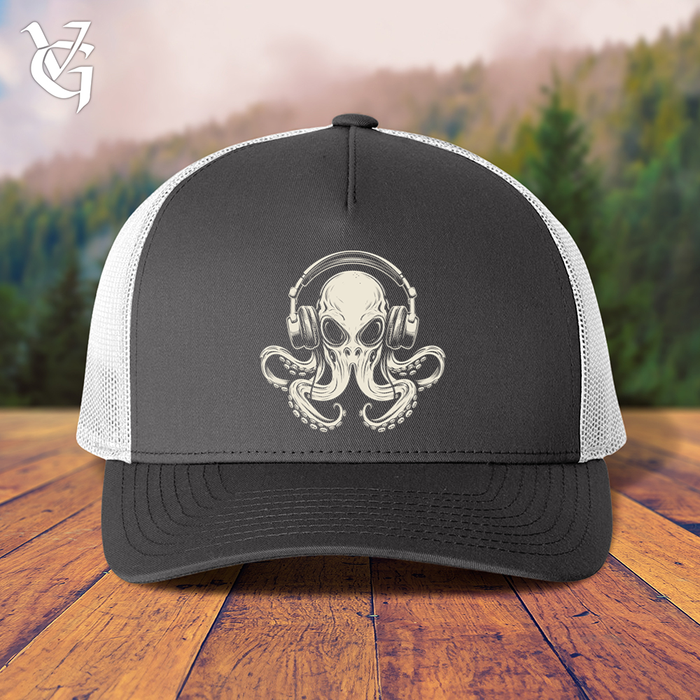 Viking Goods Octopus Jammin Trucker Cap Charcoal/ White