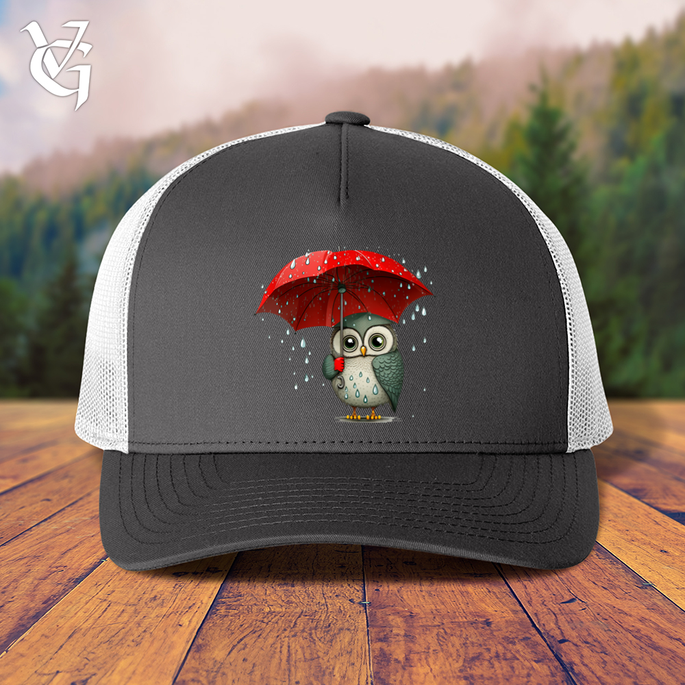 Viking Goods Owl In The Rain Trucker Cap Charcoal/ White