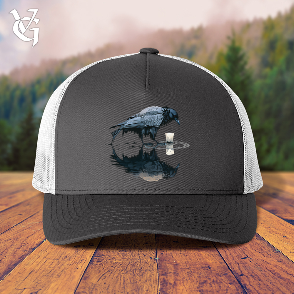 Viking Goods Raven Reflection Trucker Cap Charcoal/ White