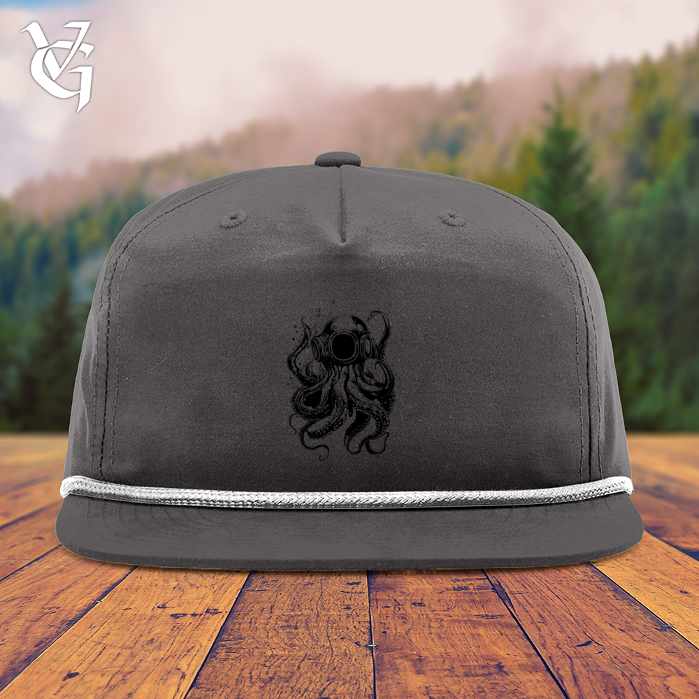 Viking Goods Scuba Octopus Snapback Cap Charcoal/ White