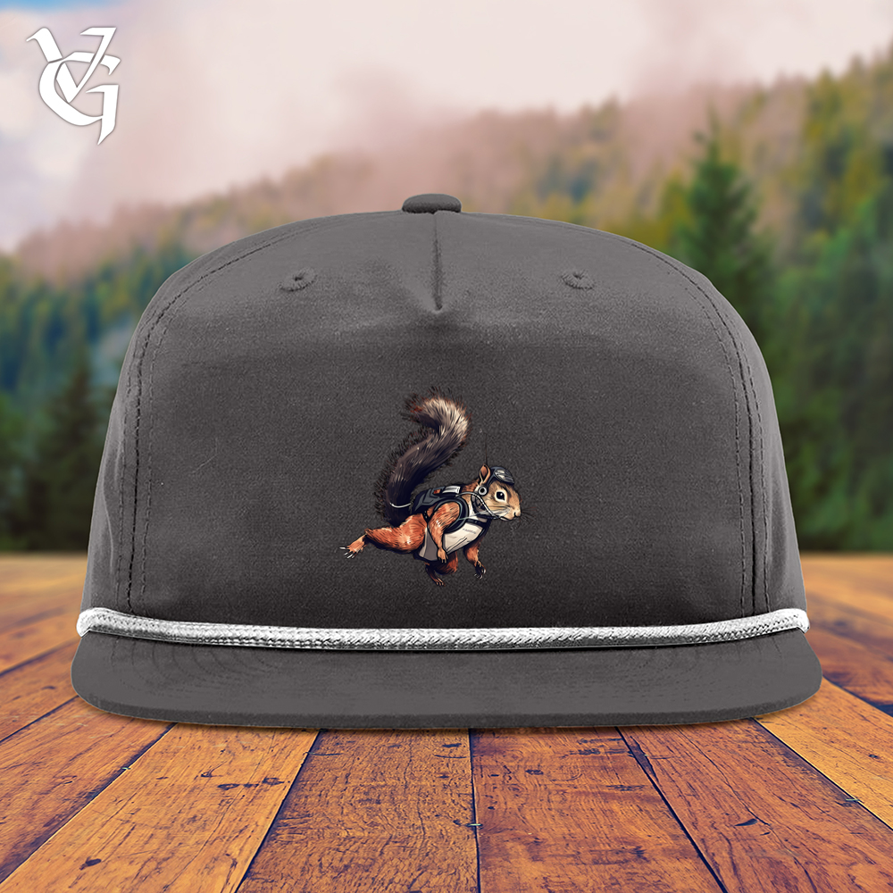 Viking Goods Skydiving Squirrel Snapback Cap Charcoal/ White