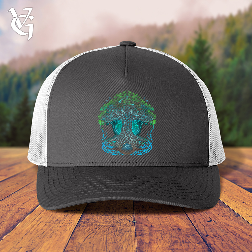 Viking Goods Yggdrasil Spirit Tree Trucker Cap Black
