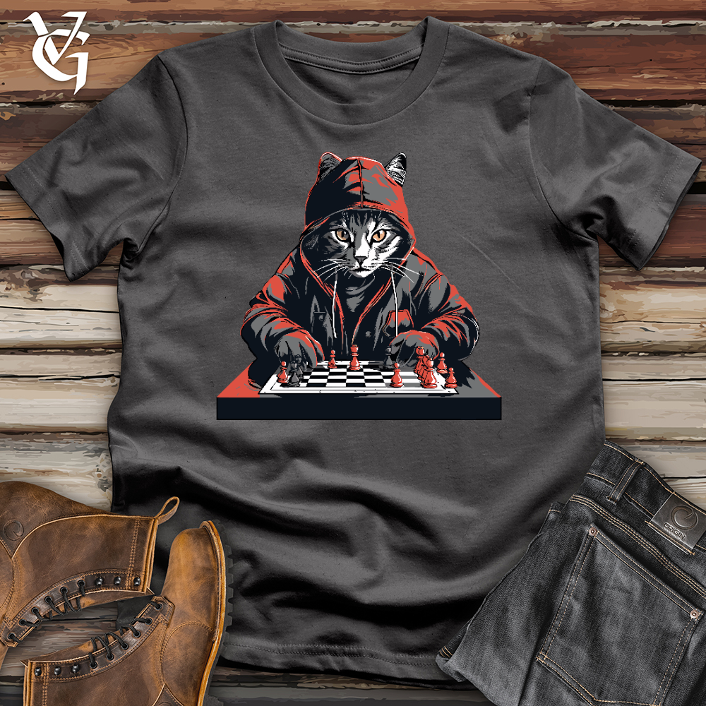 Viking Goods A Cat Playing Chess Softstyle Tee Charcoal / XS