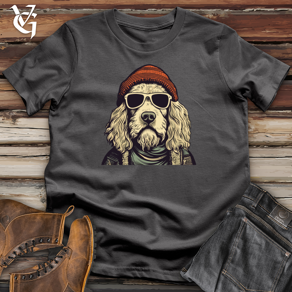 Viking Goods Beanie Rocking Doodle Dog Softstyle Tee Charcoal / XS