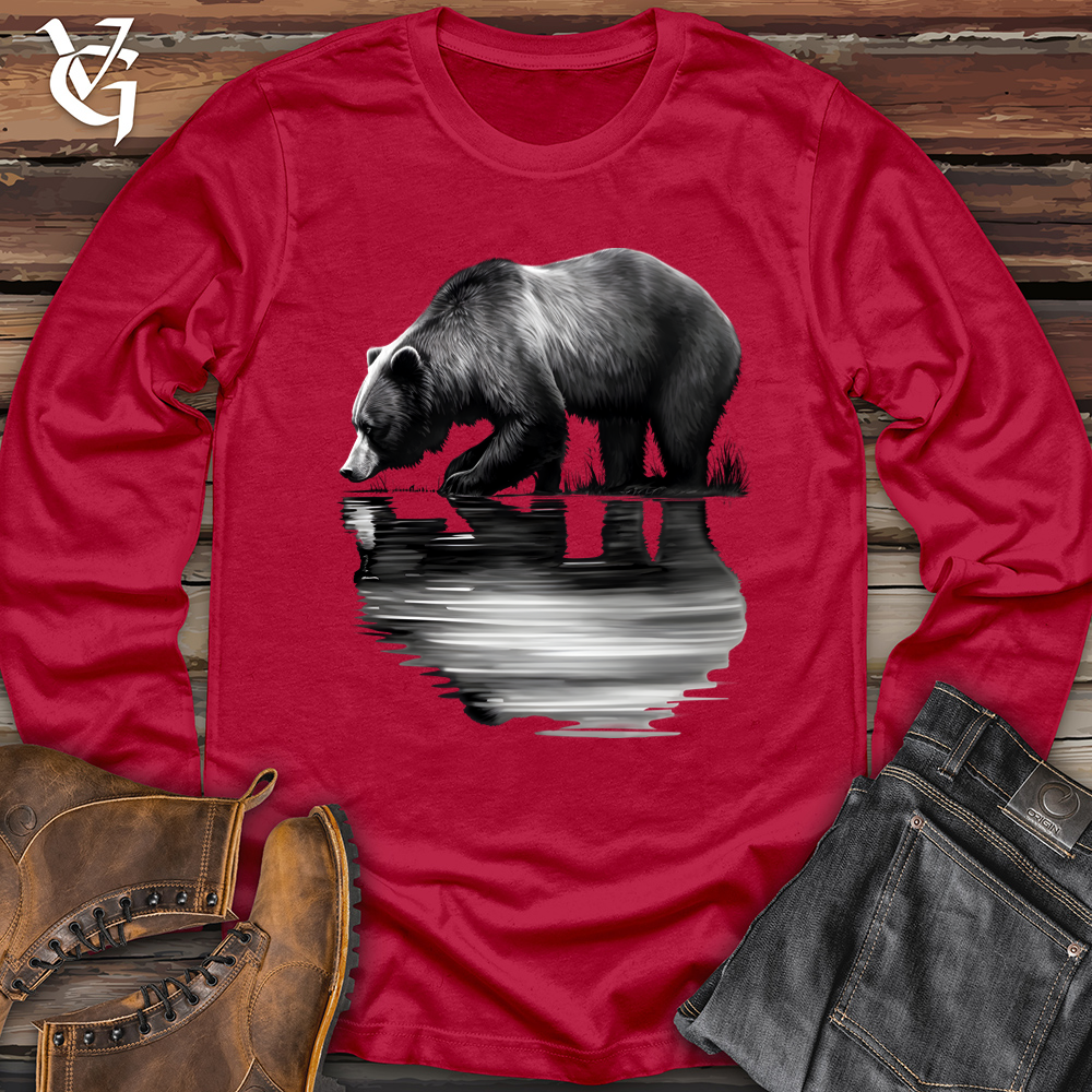 Viking Goods Bear Reflection Softstyle Long Sleeve Cherry Red / L