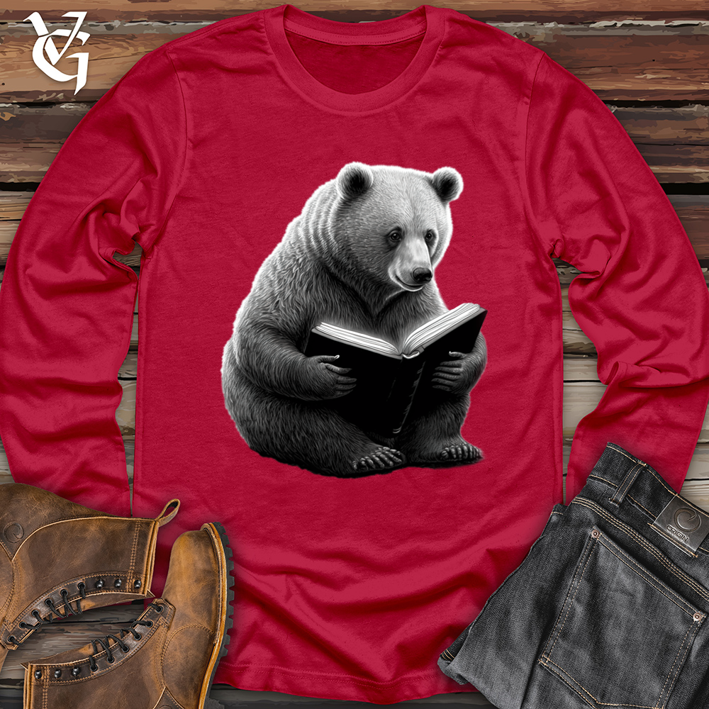 Viking Goods Bearried in Books Softstyle Long Sleeve Cherry Red / L