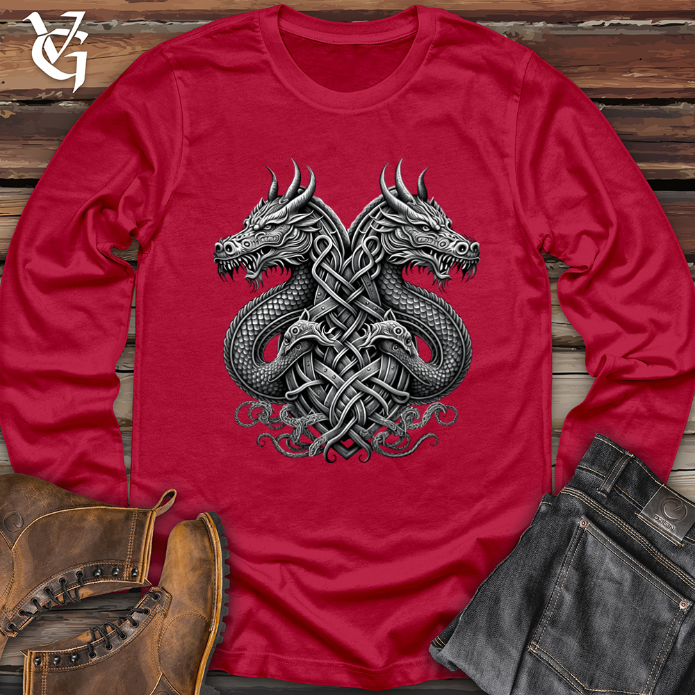 Viking Goods Dreki Emblem Softstyle Long Sleeve Cherry Red / L
