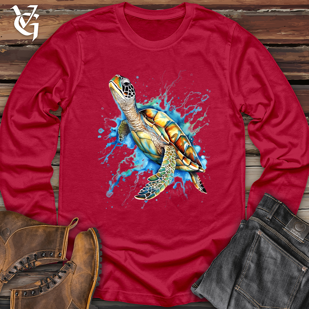 Viking Goods Fly Turtle Softstyle Long Sleeve Cherry Red / L