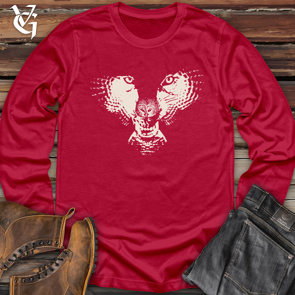 Viking Goods Flying Wolf Softstyle Long Sleeve Cherry Red / L