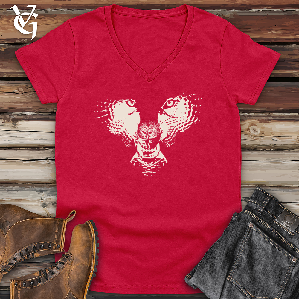 Viking Goods Flying Wolf Softstyle V-Neck Cherry Red / L