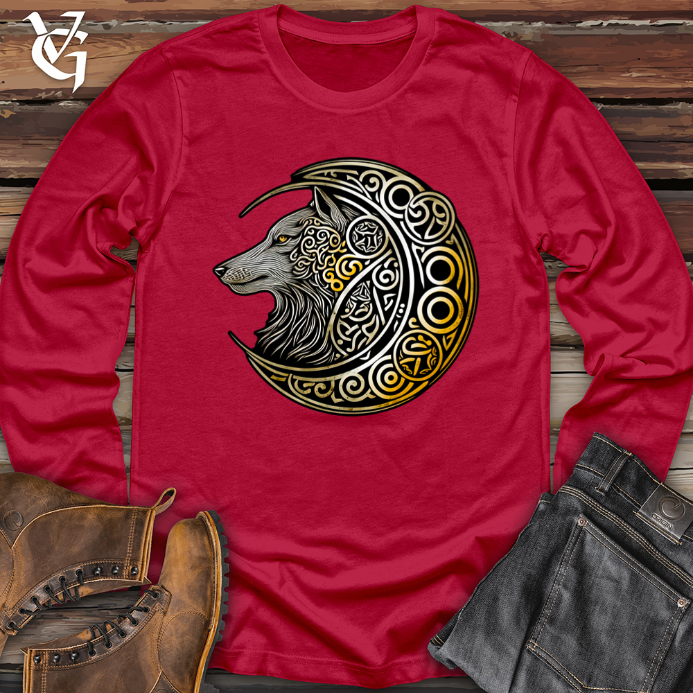 Viking Goods Mind Of A Cosmic Wolf Softstyle Long Sleeve Cherry Red / L