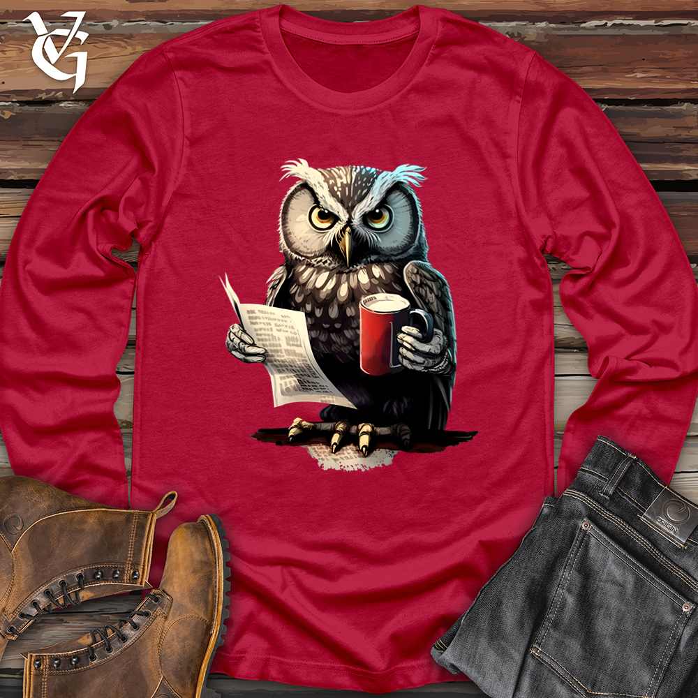 Viking Goods Owl Boss Softstyle Long Sleeve Cherry Red / L