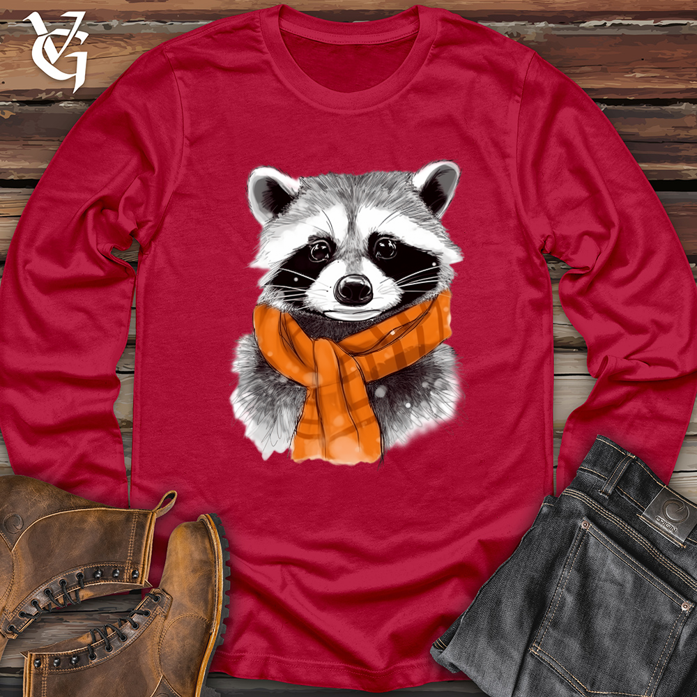 Viking Goods Raccoon Chief Softstyle Long Sleeve Cherry Red / L