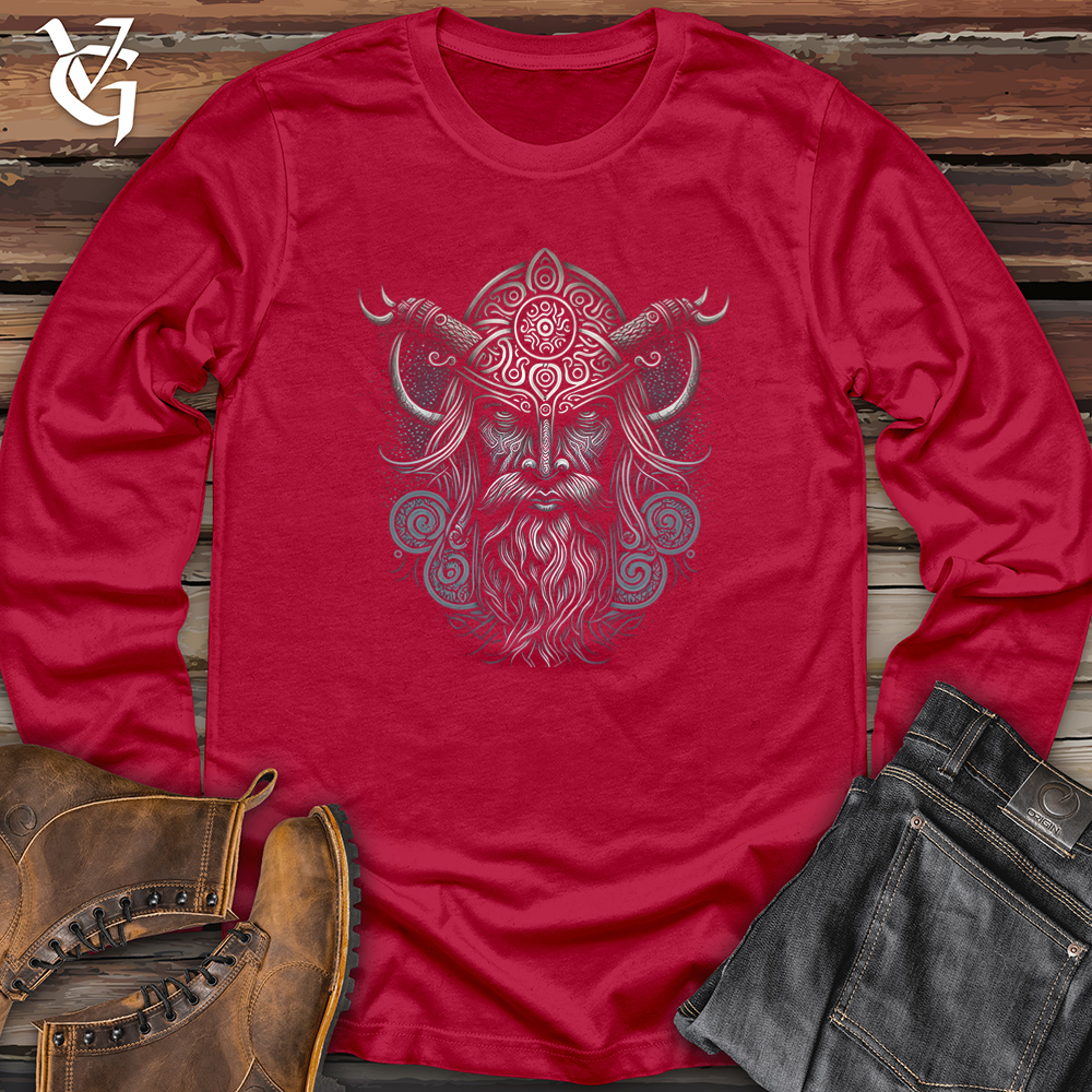 Viking Goods The Might of Norse Softstyle Long Sleeve Cherry Red / L