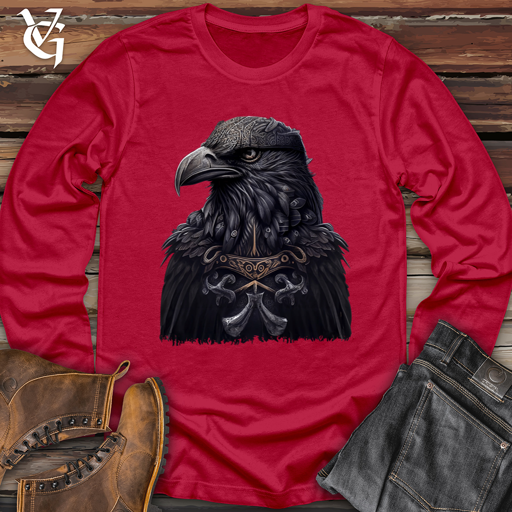 Viking Goods Viking Odin's Raven Softstyle Long Sleeve Cherry Red / L