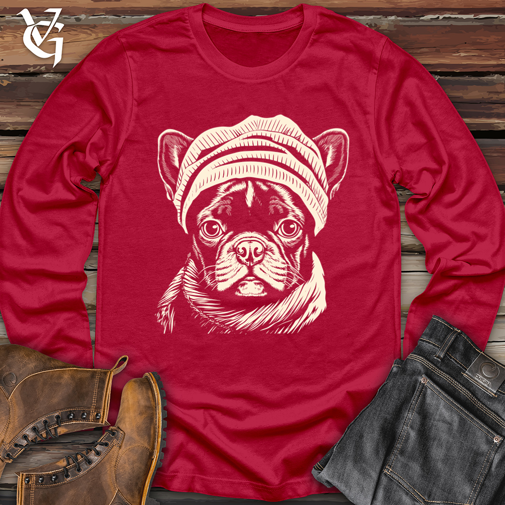 Viking Goods Vintage Beanie Frenchie Softstyle Long Sleeve Cherry Red / L