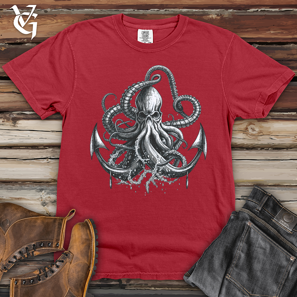 Viking Goods Anchored Octopus Heavy Cotton Comfort Colors Tee Chili / L