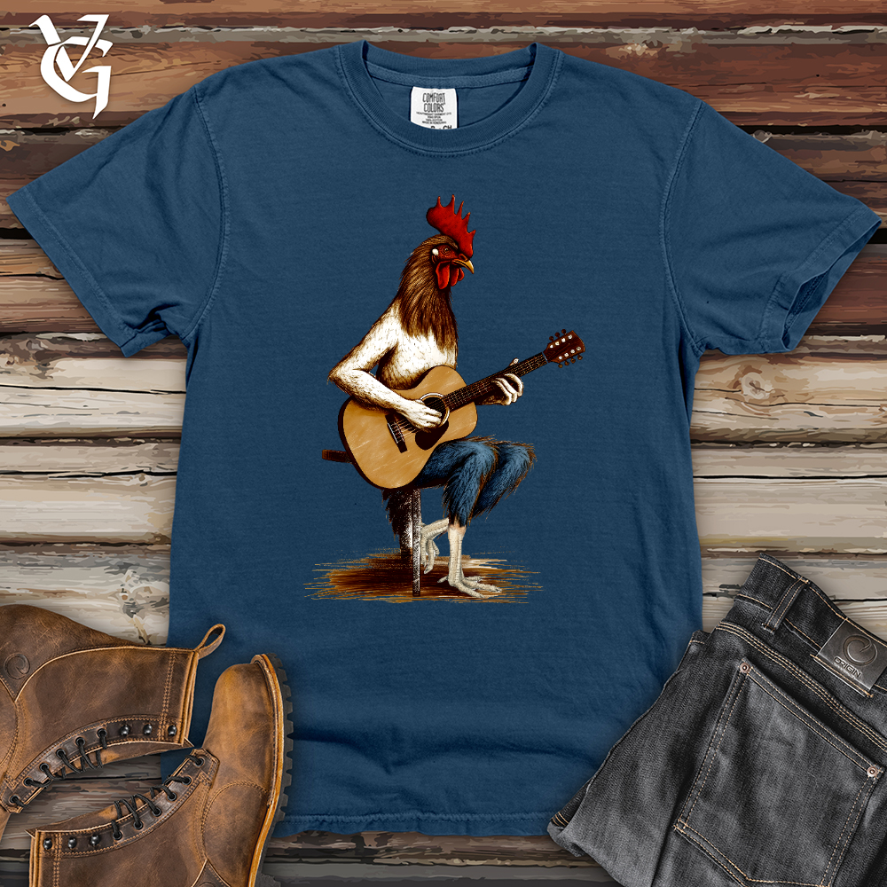 Viking Goods Chicken Guitarist Heavy Cotton Comfort Colors Tee China Blue / L