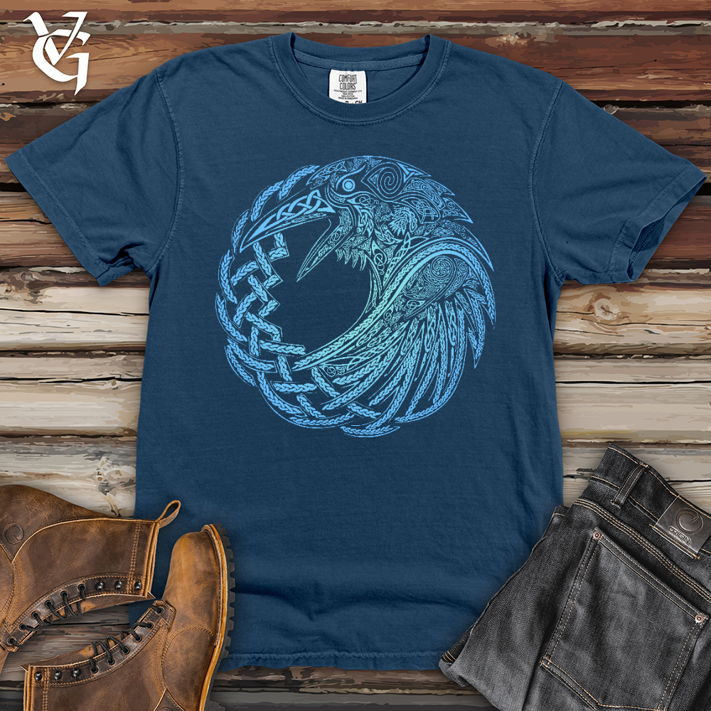 Viking Goods Glass Raven Heavy Cotton Comfort Colors Tee China Blue / L