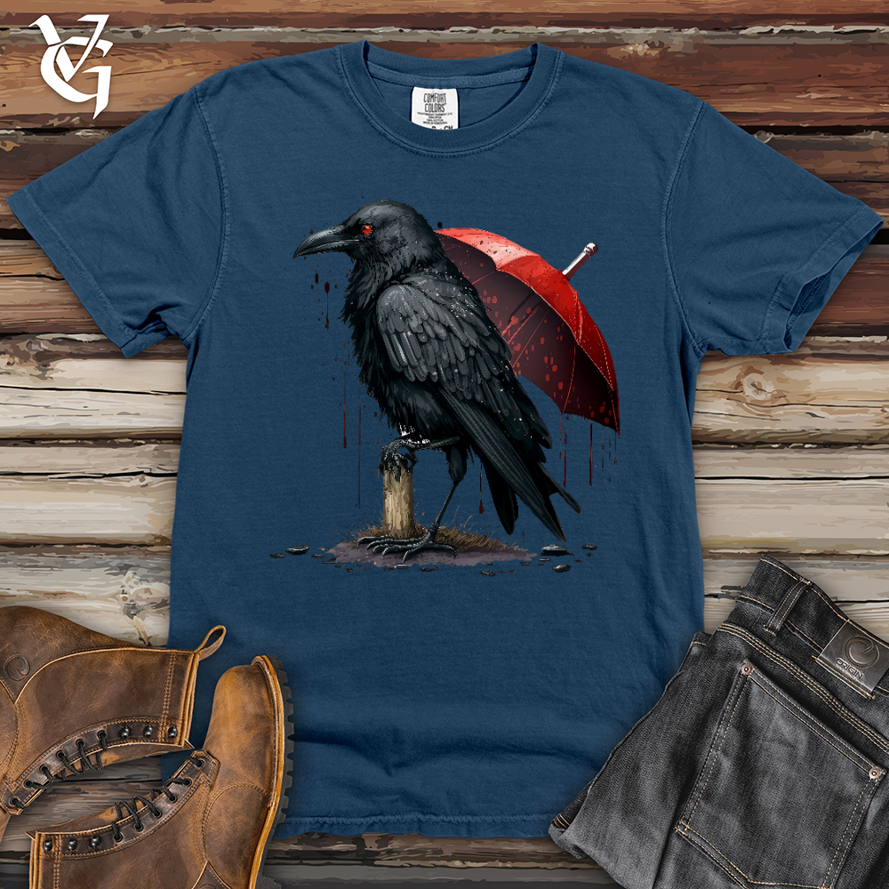 Viking Goods Raven In The Rain Comfort Heavy Cotton Comfort Colors Tee China Blue / L