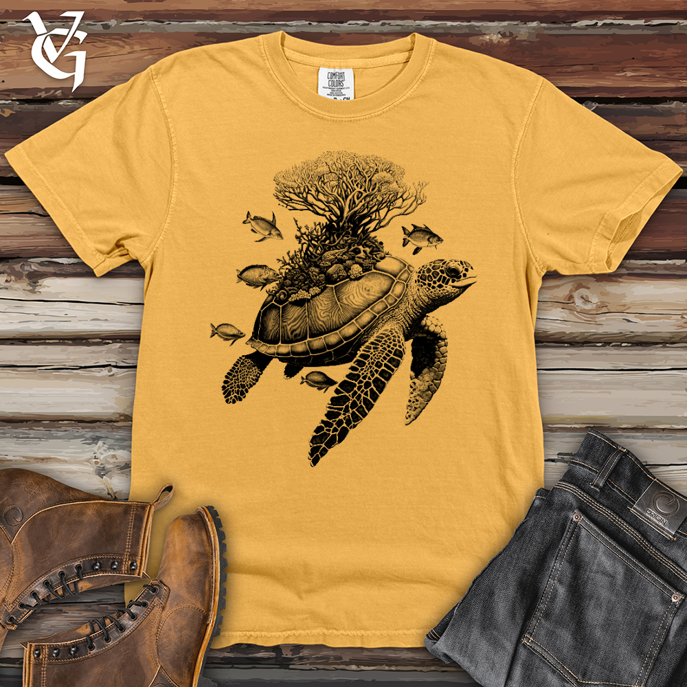 Viking Goods Sea Turtle Heavy Cotton Comfort Colors Tee Citrus / L