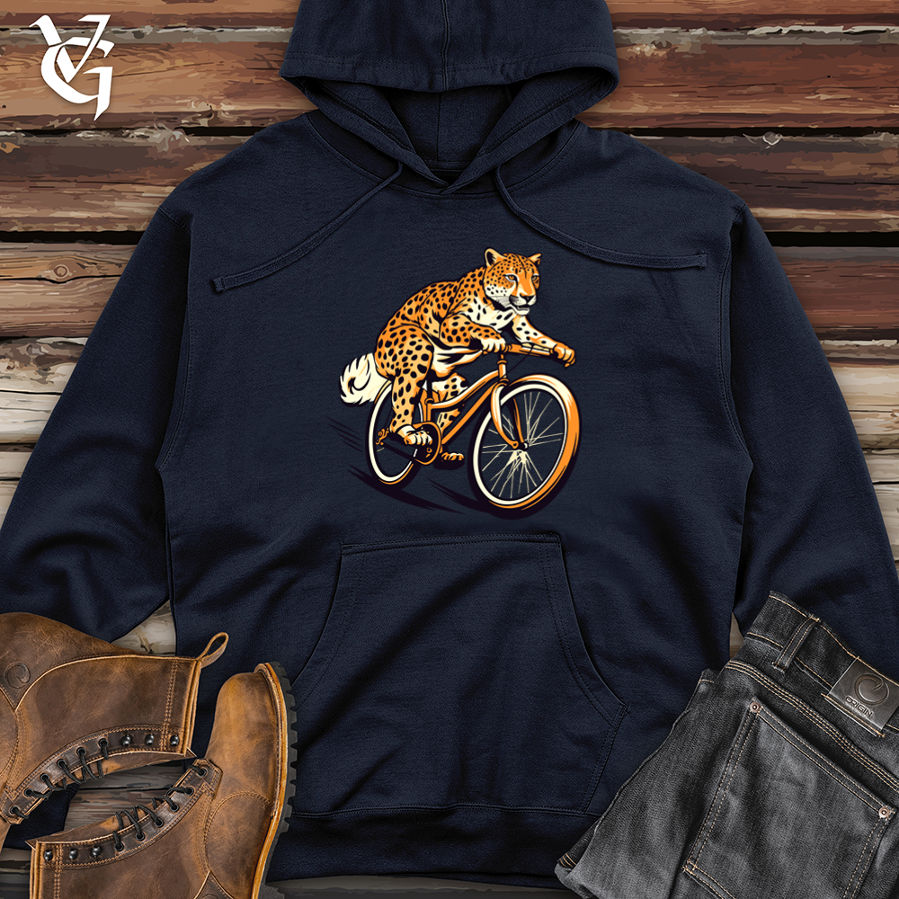 Viking Goods Agile Cheetah Cyclist Midweight Hooded Sweatshirt Classic Navy / L