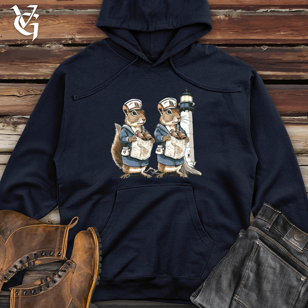 Viking Goods Chipmunk Sailor Duo Midweight Hooded Sweatshirt Classic Navy / L