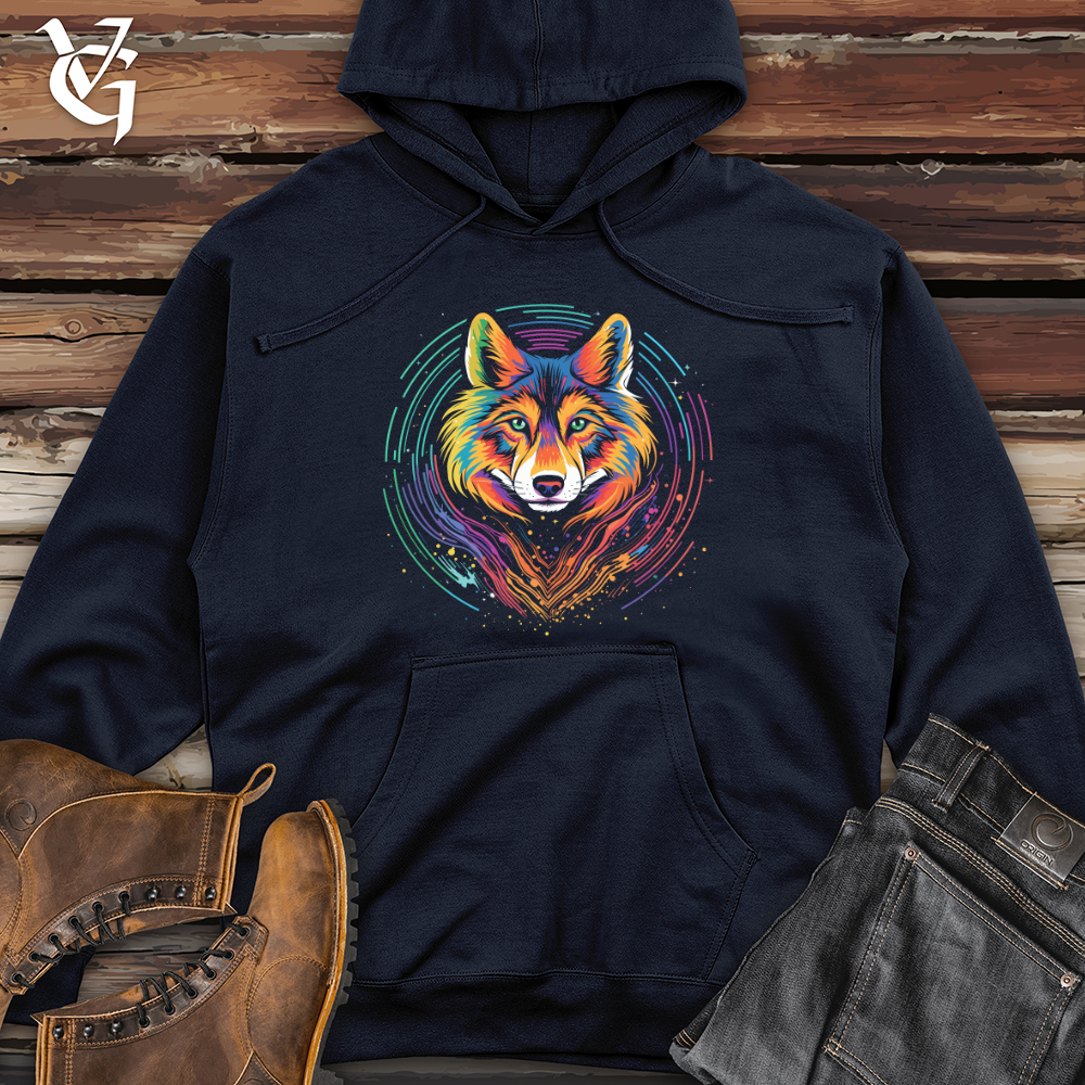 Viking Goods Cosmic Fox Vibrance Midweight Hooded Sweatshirt Classic Navy / L