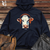 Viking Goods Cow Headphone Melody Vibes Midweight Hooded Sweatshirt Classic Navy / L