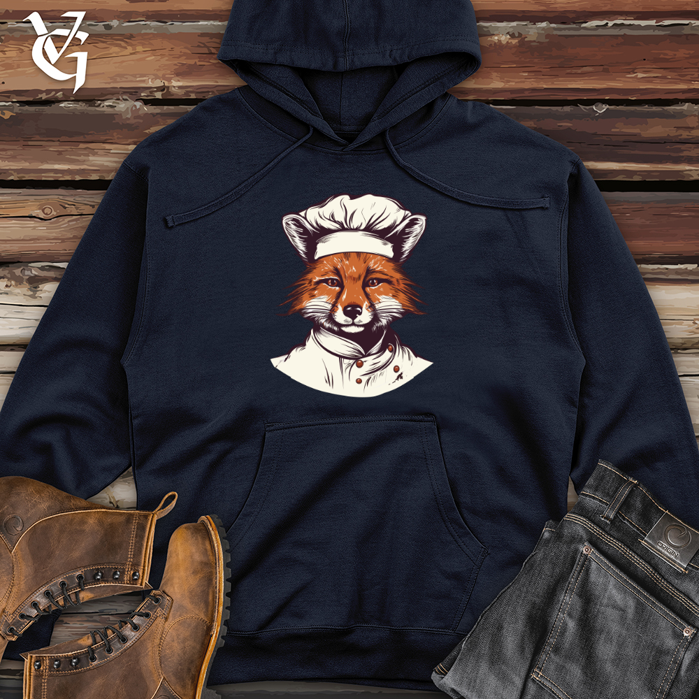 Viking Goods Culinary Whisked Fox Midweight Hooded Sweatshirt Classic Navy / L