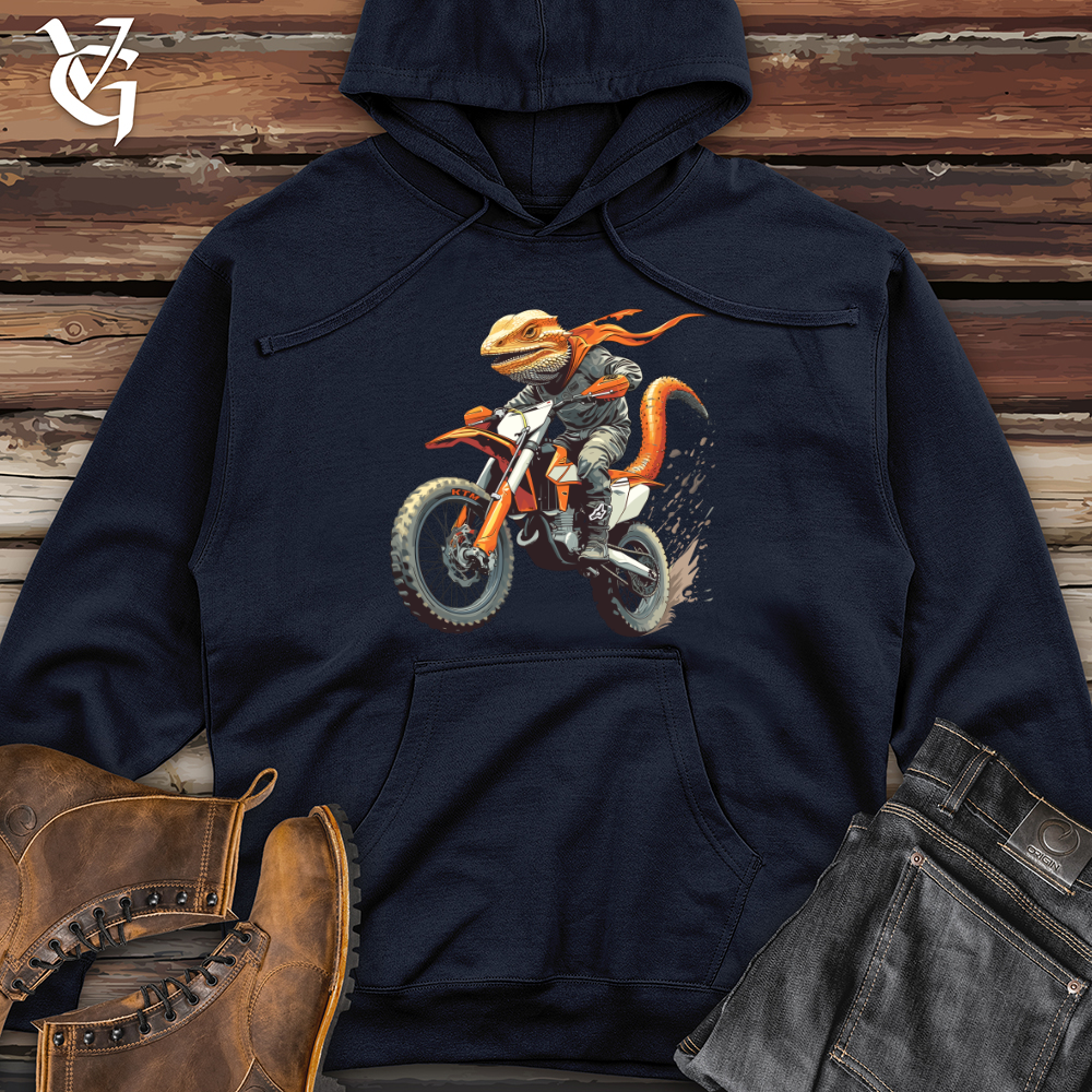 Viking Goods Dragon Biker Midweight Hooded Sweatshirt Classic Navy / L