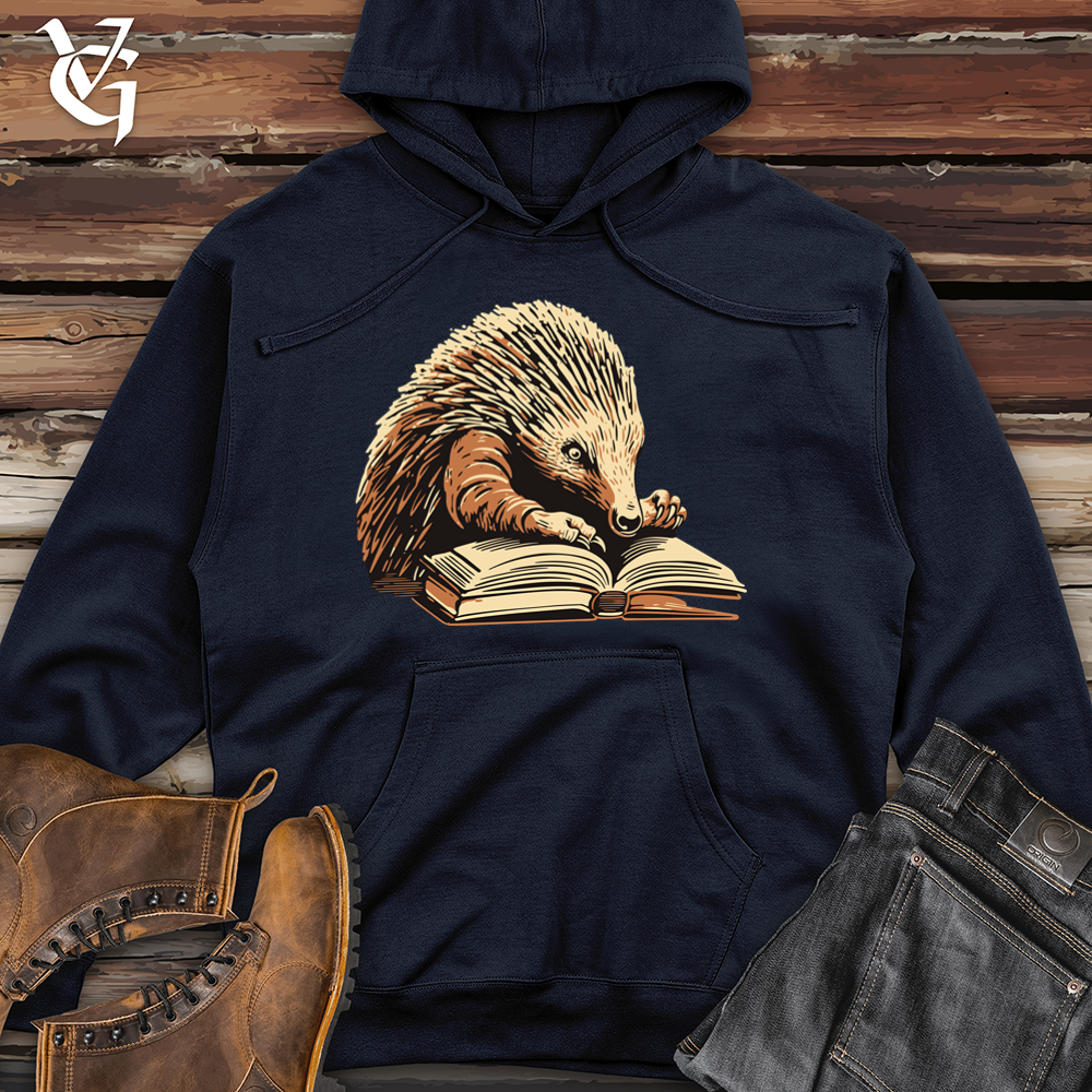 Viking Goods Echidna Book Nook Midweight Hooded Sweatshirt Classic Navy / L
