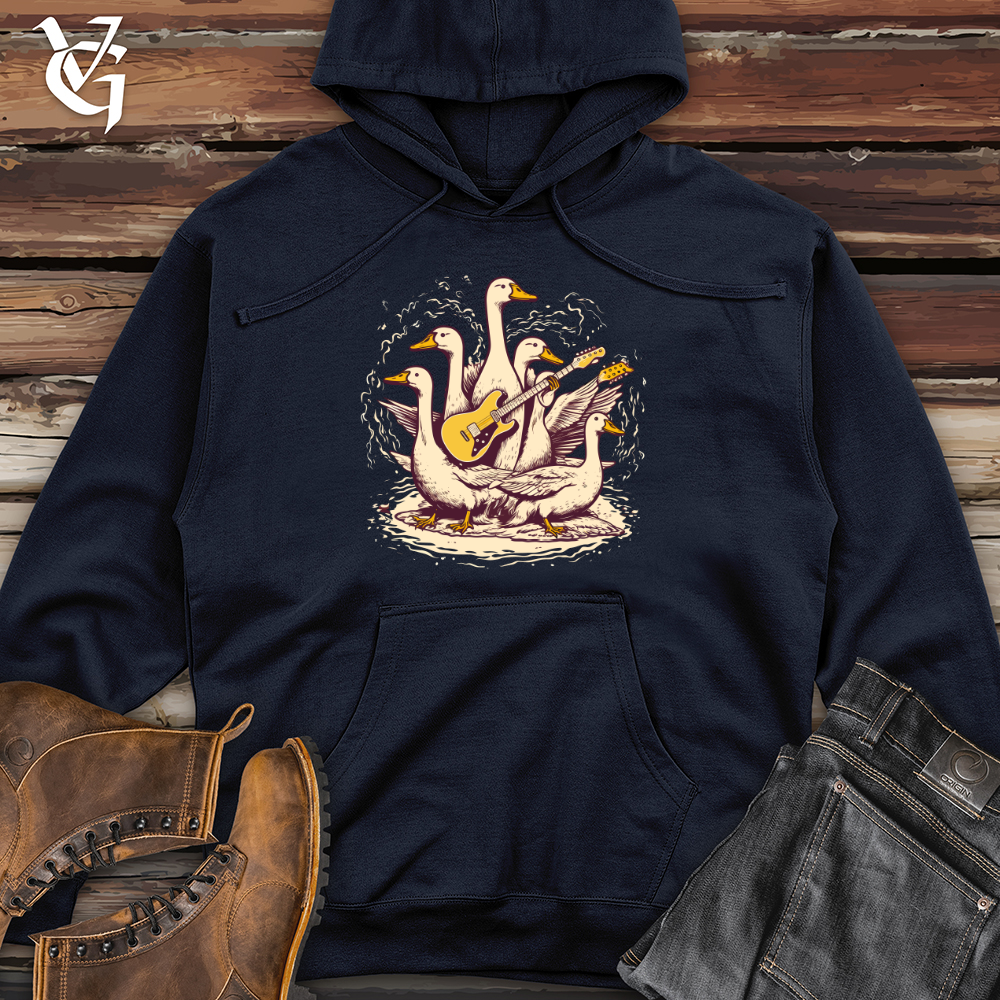 Viking Goods Feathered Rock Riffs Midweight Hooded Sweatshirt Classic Navy / L