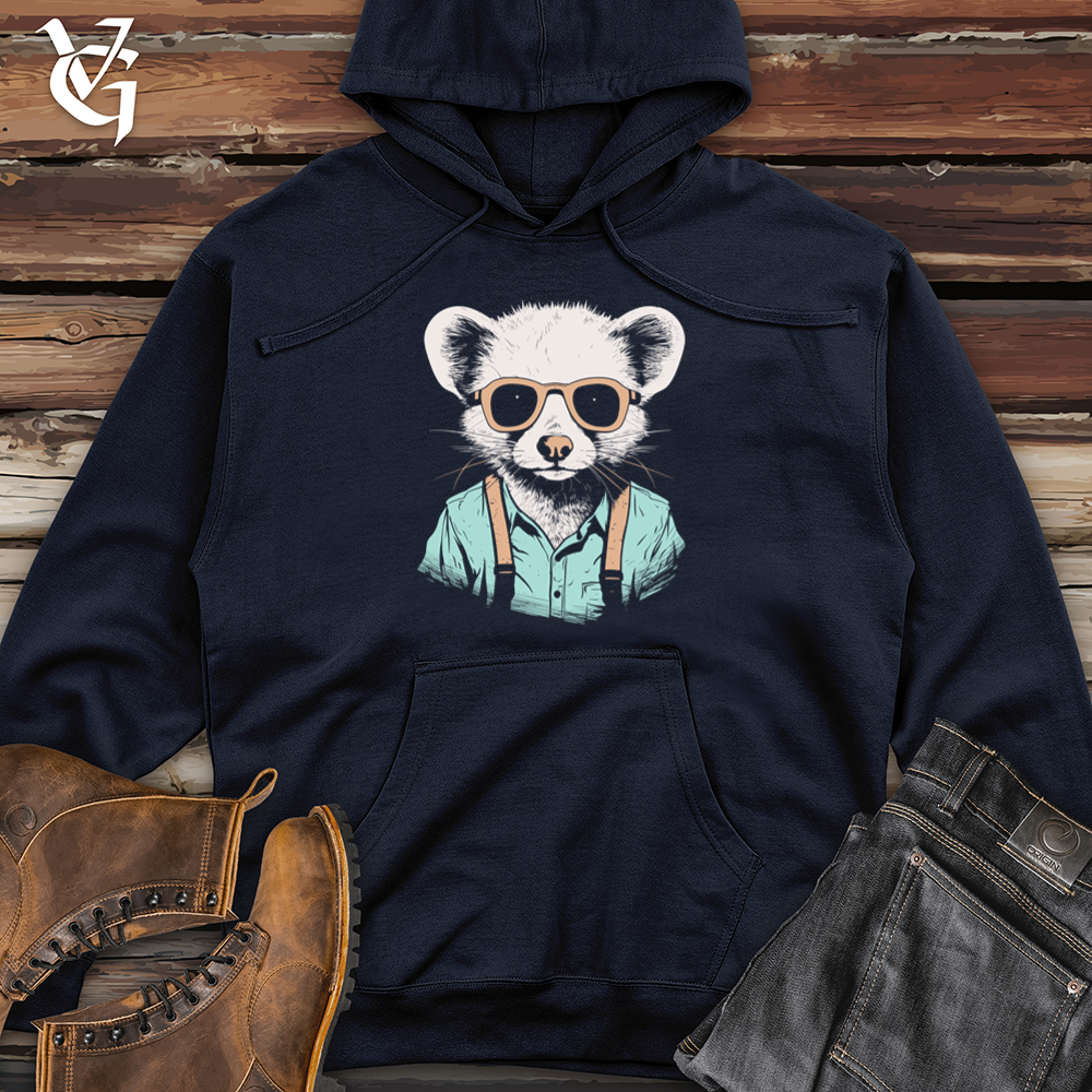 Viking Goods Ferret Fashion Midweight Hooded Sweatshirt Classic Navy / L