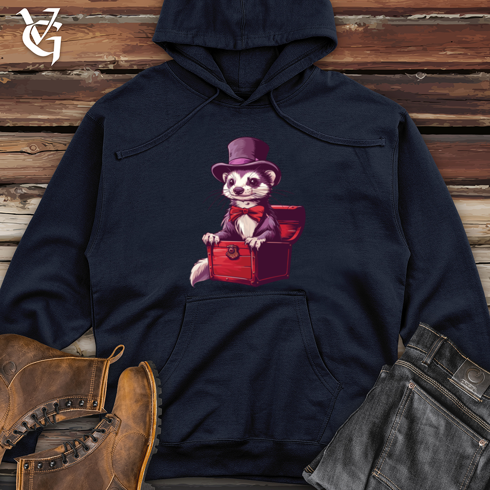 Viking Goods Ferret Traveler's Attire Midweight Hooded Sweatshirt Classic Navy / L