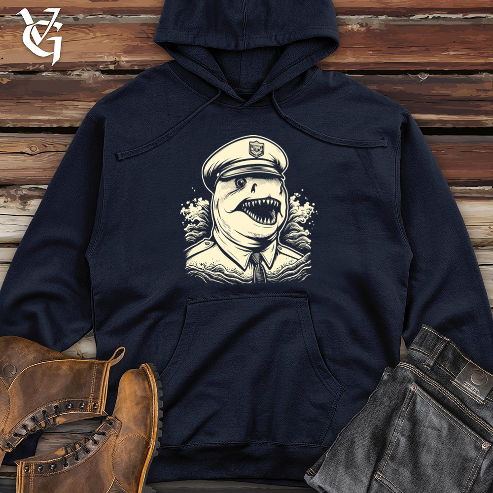 Viking Goods First Responder Shark Alert Midweight Hooded Sweatshirt Classic Navy / L