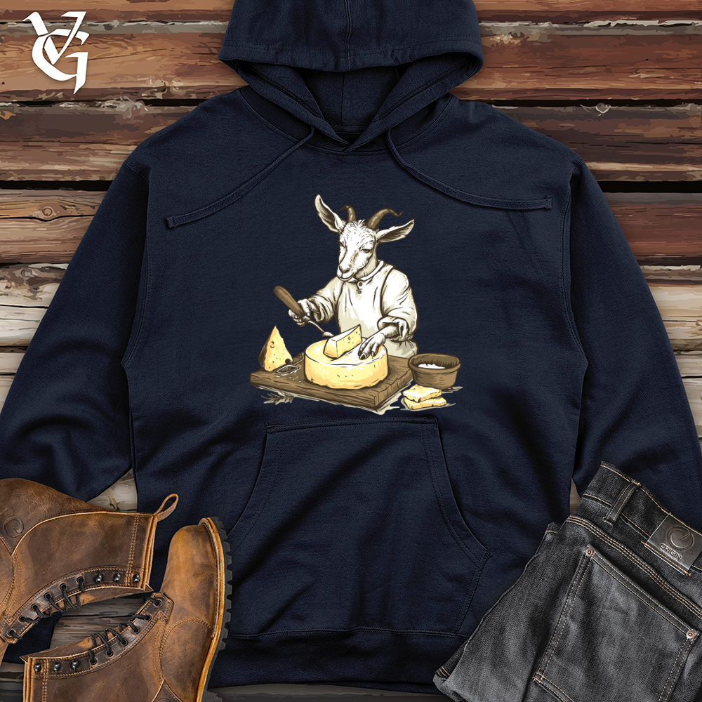 Viking Goods Goat Cheese Connoisseur Midweight Hooded Sweatshirt Classic Navy / L