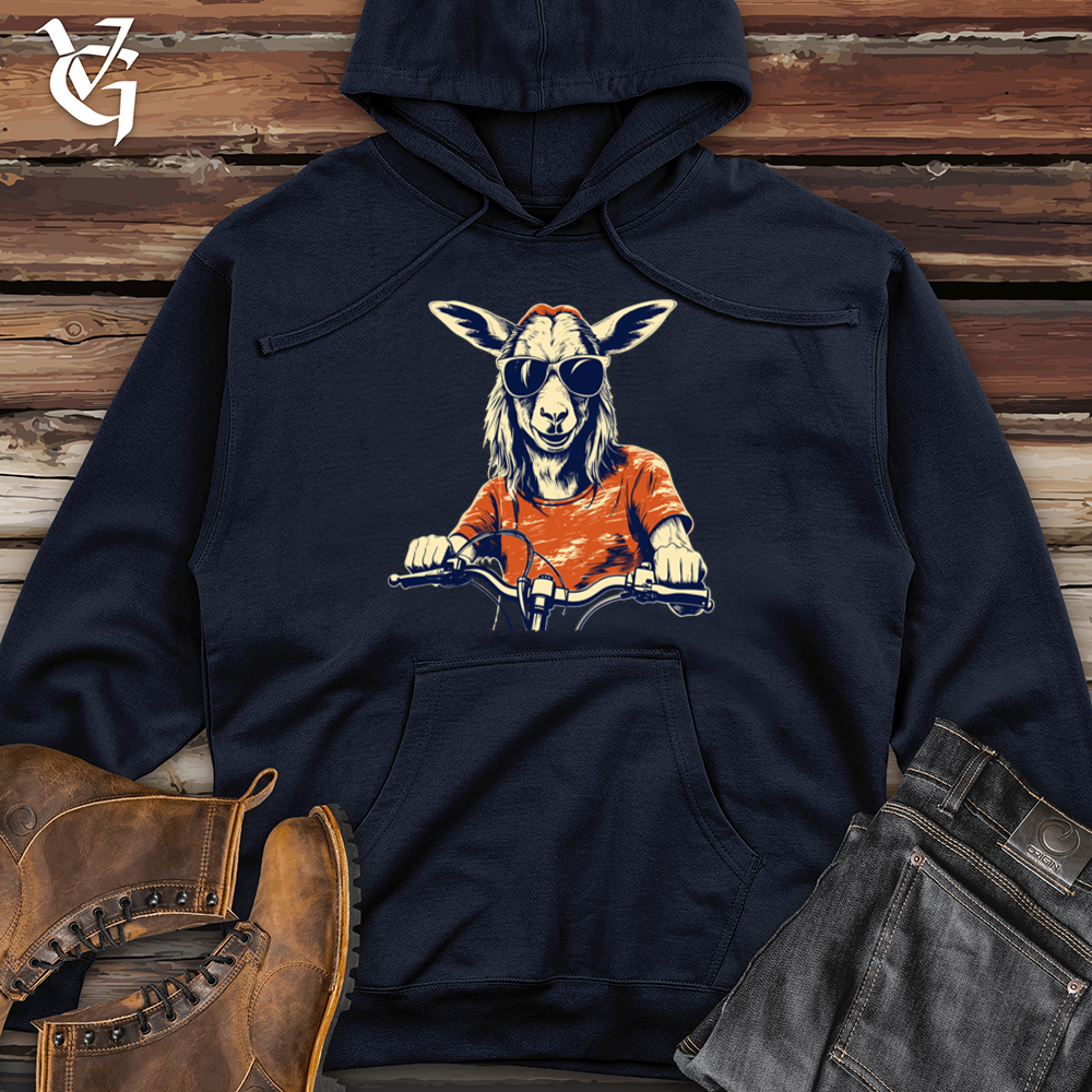 Viking Goods Goat Cycle Quest Midweight Hooded Sweatshirt Classic Navy / L